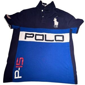 MENS Ralph Lauren P-15 Polo Dark Blue SZ M Pre-Loved Custom Slim Fit